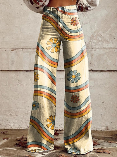 Lily™ - Stylish Multicolored Striped Wide Leg Pants