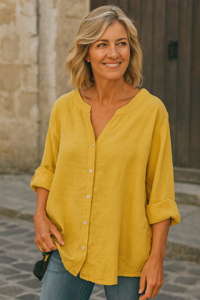 Aava™ | Lightweight Cotton-Linen Blend Shirt with a Relaxed Summer Vibe
