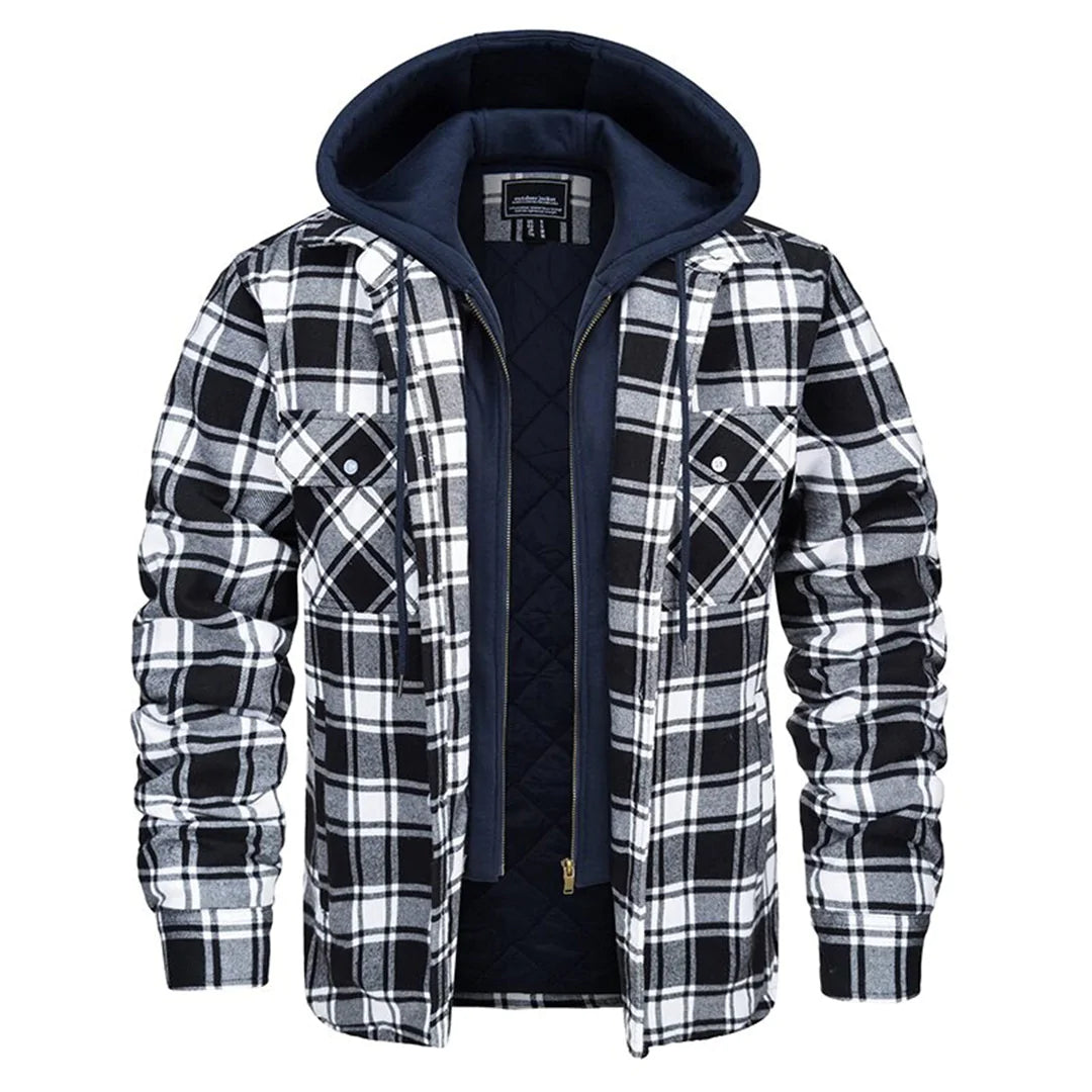 Florian - Men's Plaid Hooded Jacket