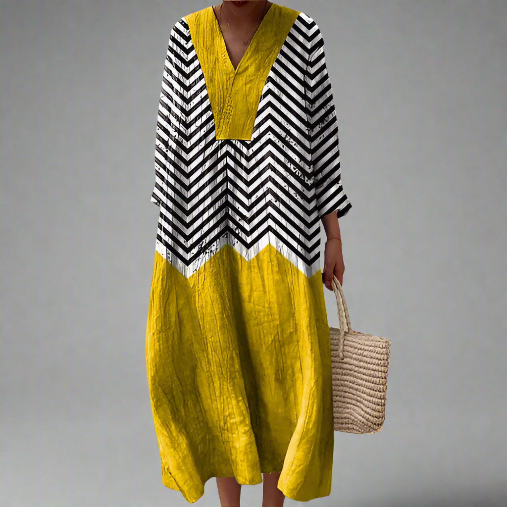 Julia | Elegant Geometric Dress