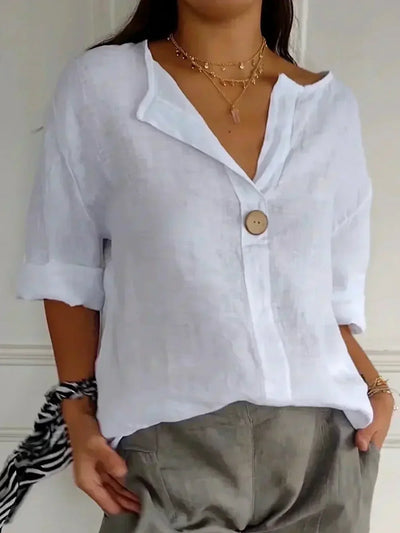Sabrina | Relaxed V-Neck Blouse
