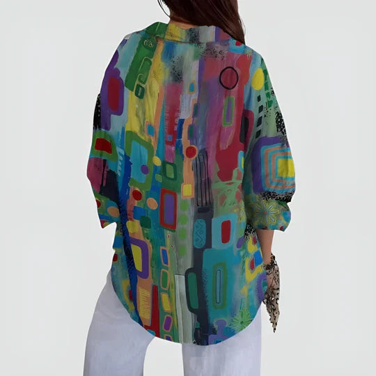 Maja™ | Blouse with Colorful Design
