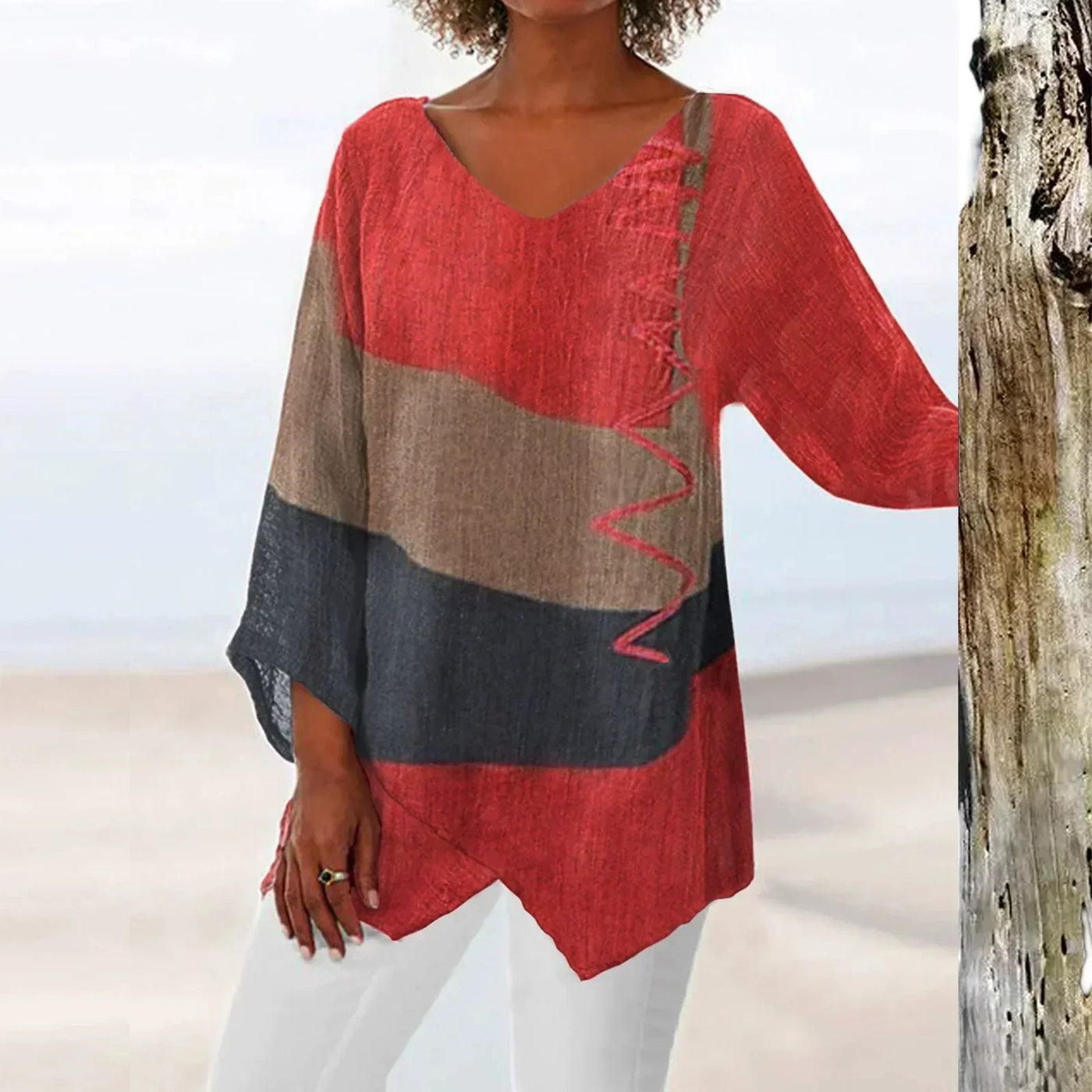 Helene | Artistic V-Neck Tunic